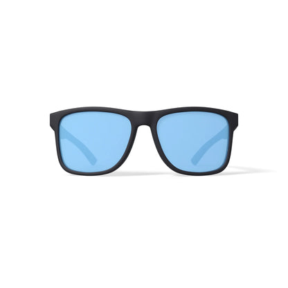 Men'S Rx'Able Sport Polarized Sunglasses, HSM3007P Peak, Matte Black/Blue, 56-17-135, with Case